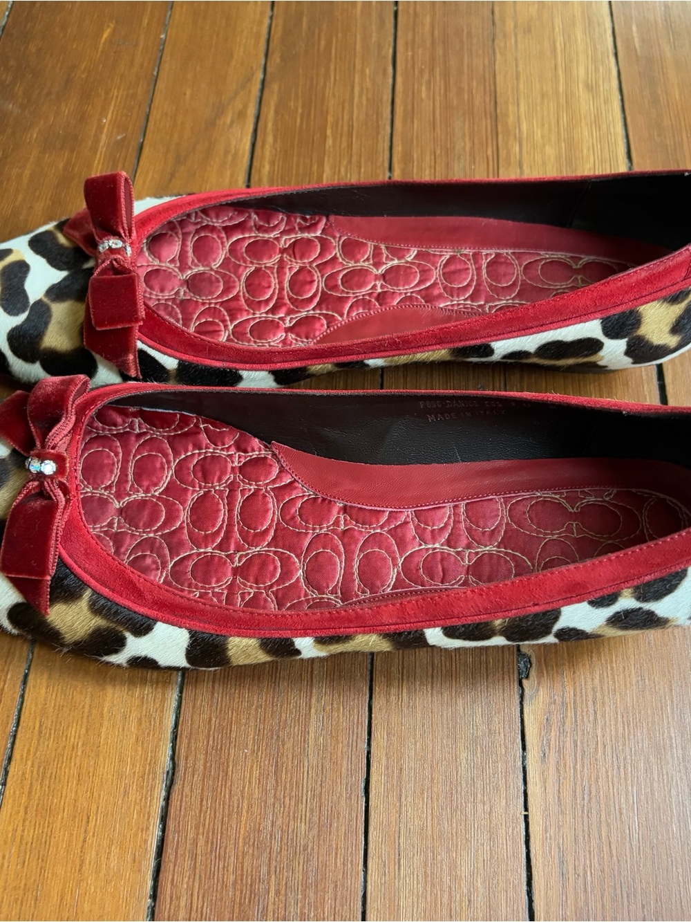 Y2k RARE Vintage Coach ocelot leopard flats - Picture 11 of 11
